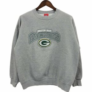 NFL グリーンベイ・パッカーズ スウェット トレーナー アメフト プロチーム グレー (メンズ LARGE) 中古 古着 Q1966