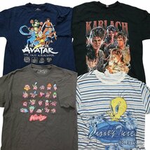 古着卸 まとめ売り キャラクター 半袖Tシャツ 16枚セット (メンズ Ｌ /XL ) カービィ ボーダー柄 ヴィラン連合 マリオ タイダイ MS0802_画像3