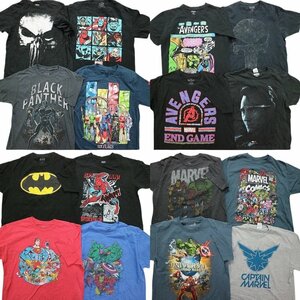 古着卸 まとめ マーベル DCコミック 半袖Tシャツ 16枚(メンズ Ｍ /Ｌ ) ユニバーサルスタジオ ハルク スパイダーマン スーパーマン MS0805