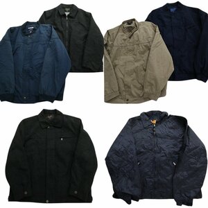 古着卸 まとめ スイングトップ ジャケット 6枚セット (メンズ 2XL /3XL /4XL /52/54 ) ダークカラー ブラック ネイビー ベージュ MS0729