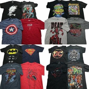 古着卸 まとめ売り マーベル DCコミック 半袖Tシャツ 16枚セット (メンズ S /M ) バットマン アイアンマン MS0122 1円スタートの画像5