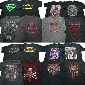 古着卸 まとめ売り マーベル DCコミック 半袖Tシャツ 16枚セット (メンズ XL ) シンプル ロゴ MS0106 1円スタートの画像1