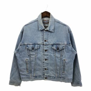 90年代 USA製 Levi's リーバイス 70507-0234 デニム トラッカージャケット アメカジ ブルー (メンズ LARGE) 中古 古着 Q2081