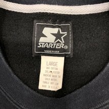 90年代 USA製 STARTER スターター NFL ピッツバーグ・スティーラーズ スウェット プロチーム ブラック (メンズ LARGE) 中古 古着 Q2042_画像9