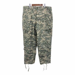 2000年代〜 米軍実物 U.S.ARMY コンバットパンツ ミリタリー ユニバーサルカモ グリーン (メンズ LARGE-SHORT) 中古 古着 Q2094