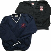 古着卸 まとめ売り ナイロンプルオーバー ジャケット 6枚セット (メンズ L /XL ) カラー系 シンプル ロゴ MS0465_画像4