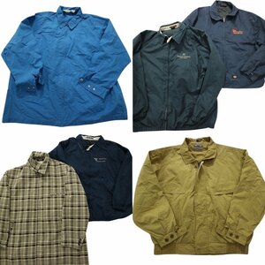 古着卸 まとめ売り スイングトップ ジャケット 6枚セット (メンズ 2XL ) カラー系 シンプル ディッキーズ MS0492