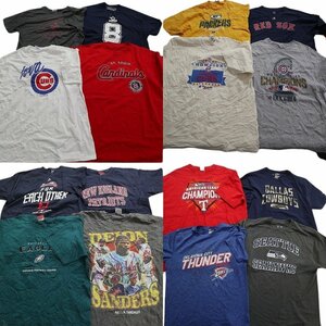 古着卸 まとめ売り プロチーム 半袖Tシャツ 16枚セット (メンズ XL ) ベースボール カウボーイズ バスケットボール MS0862