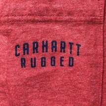 Carhartt カーハート ロゴ プリント ポケットＴシャツ ワーク オレンジ (メンズ L) 中古 古着 Q2289_画像4