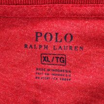 Polo by Ralph Lauren ポロ ラルフローレン 長袖Ｔシャツ ワンポイントロゴ レッド (メンズ XL) 中古 古着 Q2298_画像7