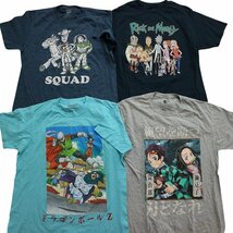 古着卸 まとめ キャラクター 大判プリント 黒・グレー ボディ カラーmix 半袖Tシャツ 16枚 (メンズ M ) ディズニー MS1065_画像5