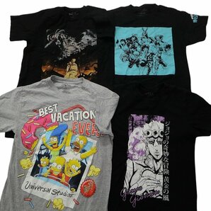 古着卸 まとめ売り キャラクター 半袖Tシャツ 16枚セット (メンズ S ) マリオ シンプソンズ ジョジョ ディズニー MS1209の画像4