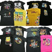 古着卸 まとめ売り キャラクター 半袖Tシャツ 16枚セット (メンズ L ) ナルト マリオ ディズニー タイダイ MS1199_画像1