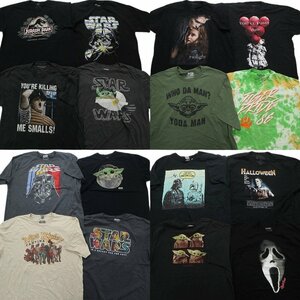 古着卸 まとめ売り 映画・ドラマ 半袖Tシャツ 16枚セット (メンズ XL /2XL /3XL ) スターウォーズ タイダイ IT ジュラシックパーク MS1249