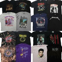 古着卸 まとめ売り 音楽・バンド 半袖Tシャツ 16枚セット (メンズ XL ) ブルーノマーズ ACDC 2PAC ニルヴァーナ MS1382_画像1