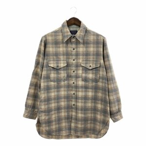 70年代 USA製 PENDLETON ペンドルトン フランネルシャツ アメカジ ヴィンテージ チェック (メンズ 16 1/2) 中古 古着 Q2472