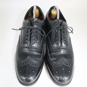 SALE/// FLORSHEIM フローシャイム 内羽根式 ウイングチップ 本革 レザーシューズ 革靴 ブラック ( メンズ 7.5 ≒ 25.5cm ) KA0030