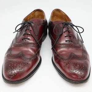 SALE/// USA製 G.H.BASS 内羽根式 ウィングチップ 本革 レザー 革靴 レザーシューズ レッド ( メンズ 8 1/2 D ≒ 26.5cm ) KA0111