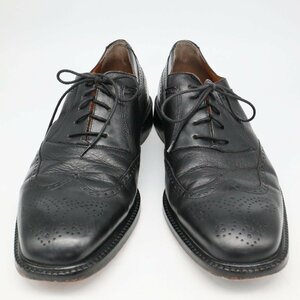 SALE/// イタリア製 FLORSHEIM 内羽根式 ウィングチップ 本革 レザー レザーシューズ ブラック ( メンズ 9.5 ≒ 27.5cm ) KA0119