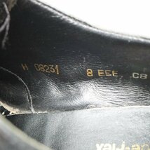 SALE/// Freeman 内羽根式 ストレートチップ 本革 レザー 革靴 レザーシューズ ブラック ( メンズ 8 EEE ≒ 26cm ) KA0173_画像9