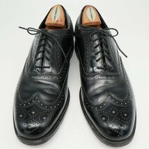 SALE/// FLORSHEIM フローシャイム 内羽根式 ウィングチップ 本革 レザー 革靴 ブラック ( メンズ 8 1/2 D ≒ 26.5cm ) KA0209_画像1