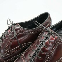 SALE/// 70-80年代 FLORSHEIM フローシャイム 内羽根式 ウィングチップ 本革 革靴 レッド ( メンズ 8 1/2 3E ≒ 26.5cm ) KA0215_画像7