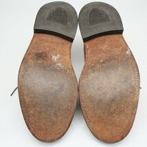 SALE/// ALENE'S 外羽根式 ロングウィングチップ 本革 革靴 型押し グレインレザー ブラウン ( メンズ 9 ≒ 27cm ) KA0257_画像5