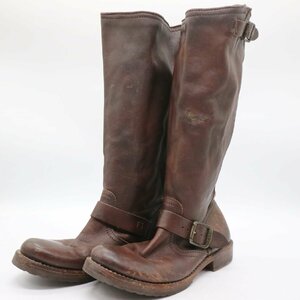 SALE/// FRYE フライ 本革 レザ- エンジニアブーツ ワーク 靴 ダークブラウン ( レディース 7 ≒ 24cm ) KA0348