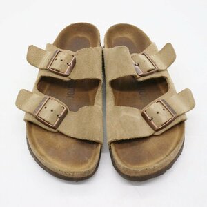 SALE/// ドイツ製 BIRKENSTOCK 本革 レザー アリゾナ ソフトフットベッド サンダル ベージュ ( レディース 36 ≒ 23cm ) KA0373