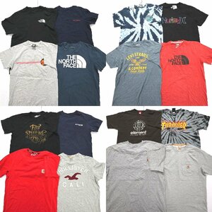 ◎ブランドMIXＴシャツ set ノースフェイス カーハート 他 (メンズM/L) 16枚セット まとめ売り 古着卸 1円スタート ST17 MP9828