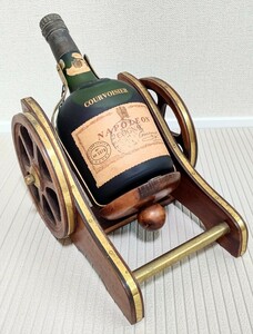 44年前に購入☆ ナポレオン クルボアジェ NAPOLEON コニャック COURVOISIER 古酒 AK5079 台車付き 砲台台座付き