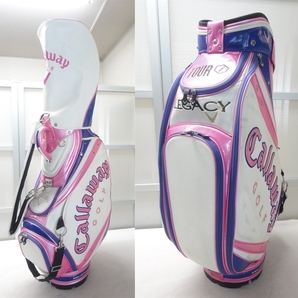 ★希少★Callaway LEGACY★TOUR i★キャディバッグ★ホワイト×ピンク★上田桃子プロツアーモデル★キャロウェイ★レガシー★ゴルフバッグの画像1