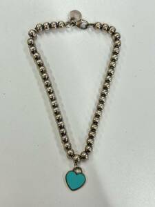 M-5711【同梱不可】980円～ 現状品　Tiffany＆Co./ティファニー　リタントゥービーズブレスレット　ハート　シルバー　AG925刻印　925刻印