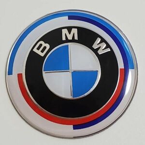 BMW エンブレム 45mm 用 ５０周年 防止フィルム付き ステアリング ハンドル 新品未使用 送料無料