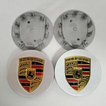 ポルシェ センターキャップ 76mm シルバー ゴールド 現行タイプ 4個セット 新品未使用 送料無料 Porsche_画像1