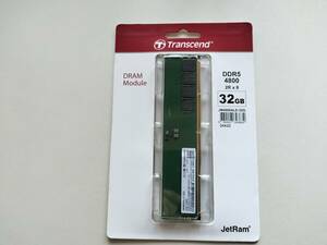 【新品】トランセンド テスクトップPC用メモリ PC5-38400(DDR5 4800) 32GB 1.1V 288pin U-DIMM 2Rx8 (2Gx8)x16 CL40