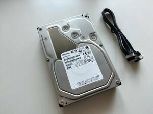 (Used) HDD 6TB 〔SATA600 7200〕 (TOSHIBA製) MD04ACA600 6TB 、SATA3 ケーブル付