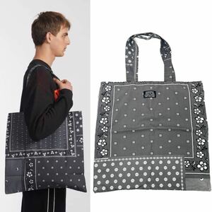 NEIGHBORHOOD ネイバーフッド BANDANA CHOPPED TOTE バンダナ トート バッグ BAG グレー GRY 221TQNH CG01 NBHD