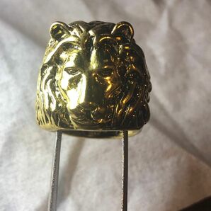 ライオン　メンズ　リング　指輪　"Heart Of A Lion" 24K Gold Ion-Plated Men's 