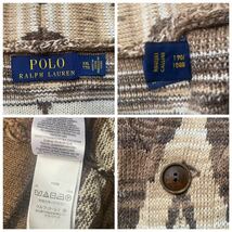 送料無料 未使用 美品 POLO ラルフローレン native ネイティブ ショールカラー knit セーター カーディガン ガウン brown ブラウン RRL XXL_画像5