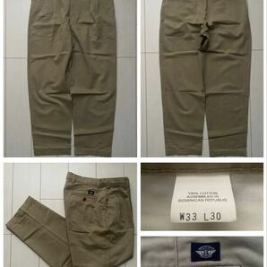 送料無料 未使用 美品 dead stock デッドストック vintageビンテージ DOCKERS ドッカーズ テーパード CHINO チノパン チノ パンツ W33 L30の画像1