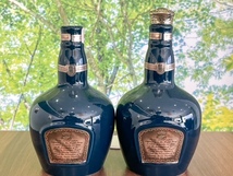 【17456】 ROYALSALUTE ロイヤルサルート 21年　青ボトル 700ml 40% 空き瓶 2点セット ウイスキー お酒 自宅保管品_画像3