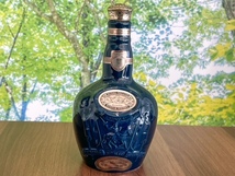 【17456】 ROYALSALUTE ロイヤルサルート 21年　青ボトル 700ml 40% 空き瓶 2点セット ウイスキー お酒 自宅保管品_画像4