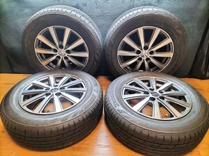 送料安 バリ山 ENKEI SMACK 15インチ 6J 5H/100 +45 BRIDGESTONE Playz 195/65R15 2021年製 中古4本 夏タイヤ プリウス アリオン プレミオ