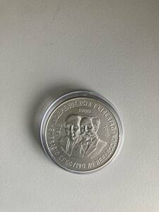銀貨　メキシコ　MEXICO　10ペソ　1960年　独立戦争150周年　イダルゴ＆マデロ　コインカプセル保管品