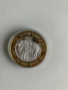 銀貨　純銀製　10ドル　トークン　メダル　アメリカ　ラスベガス　WILD BILL HICKOCK　コインカプセル保管品
