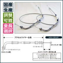 ハイスロキット用 ステンメッシュ 1050mm×2 アクセルワイヤー_画像3