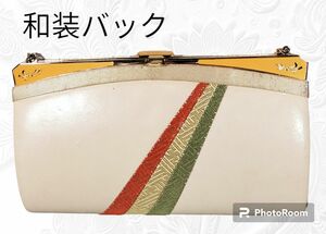 は31【訳あり】 和装バック　落ち着いたベージュ　フォーマルバック　ハンドバック　クラッチバック　和装小物　