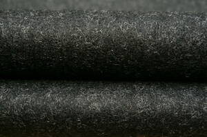 c051・終・カシミア混・黒グレー2.8m・霜降・フラノ風・両面微起毛・微光沢・微張・スーツ・スカート・ワンピース