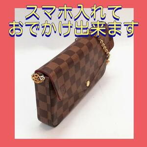 ★ラスト1点★ルイ・ヴィトン（ダミエ）ポシェット・フェリシー　ミニショルダーバッグ　コンパクト　スマホ　財布　オシャレ　M81896　306